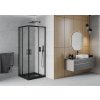 MEXEN/S - Rio sprchový kout 80 x 80, transparent, černá + vanička včetně sifonu 860-080-080-70-00-4070B
