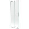 MEXEN/S - Velar L dvoukřídlá posuvná vanová zástěna 75 x 150, transparent, chrom 896-075-003-01-01