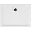 MEXEN/S - Flat sprchová vanička obdélníková slim 130 x 100, bílá + černý sifon 40101013B