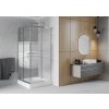 MEXEN/S - Rio čtvercový sprchový kout 90 x 90, dekor, chrom + vanička Rio 860-090-090-01-20-4510
