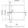 MEXEN - Amon čtvercová sprchová vanička SMC 90 x 90, černá 4F709090