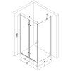 MEXEN/S - LIMA sprchový kout 90x90, transparent, černá 856-090-090-70-00