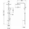 MEXEN/S - Q05 černá sprchový sloup 798050595-70