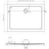 MEXEN - Flat sprchová vanička obdélníková slim 130 x 90, černá 40709013