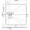 MEXEN/S - Hugo sprchová vanička SMC 70 x 70, černá, krytka černá 42707070-B