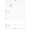 MEXEN - Rio sprchová vanička čtverec 90x90, bílá 45109090