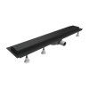 OMNIRES - LOWFIX lineární sprchový odtok s pevnou mřížkou, 80 cm černá /BLH/ LOWFIX80GBL