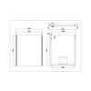 Zrcadlo s bočním LED osvětlením 700x600x40 mm