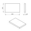 AVICE deska pod umyvadlo 60x36cm, tl.5cm, dub Rover