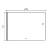 LED zrcadlo 1000x700 s dotykovým senzorem  DOPRAVA ZDARMA