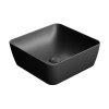 SAND/NUBES keramické umyvadlo na desku 38x38cm, černá mat  + slevový kód