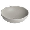 TURF betonové umyvadlo na desku, včetně výpusti, Ø 44cm, bílý pískovec