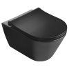 AVVA CLEANWASH závěsná WC mísa, s bidetovou sprškou, Rimless, 35,5x53cm, černá mat