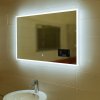 Zrcadlo s LED osvitlením, hodinami a počasím 1000x650x43 mm, ukazatel venkovní a vnitoní teploty, barometr