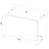 Zrcadlo s LED osvitlením, hodinami a počasím 1000x650x43 mm, ukazatel venkovní a vnitoní teploty, barometr
