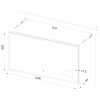 Zrcadlo s LED osvitlením, hodinami a počasím 1200x650x43 mm, ukazatel venkovní a vnitoní teploty, barometr