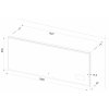 Zrcadlo s LED osvitlením, hodinami a počasím 1600x650x43 mm, ukazatel venkovní a vnitoní teploty, barometr
