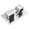 Podomítková sprchová termostatická baterie, box, 3 výstupy, chrom