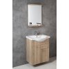 KERAMIA FRESH umyvadlová skříňka, 1 zásuvka, 60,6x74x34cm, dub platin