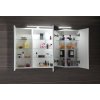 RIWA galerka s LED osvětlením, 3x dvířka, 121x70x17cm, dub stříbrný  DOPRAVA ZDARMA