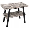 TWIGA umyvadlový stolek 100x72x50 cm, černá mat/šedý kámen