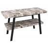 TWIGA umyvadlový stolek 110x72x50 cm, černá mat/šedý kámen