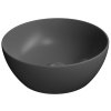 PURA keramické umývátko na desku, průměr 32cm, černá mat  + slevový kód