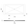 Keramická sprchová vanička, obdélník 170x80x2cm, bílá mat  DOPRAVA ZDARMA