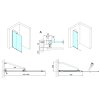MODULAR SHOWER zástěna s pojezdy 1000 mm, černá  DOPRAVA ZDARMA