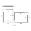 led zrcadlo 600x800 s dotykovym senzorem vykres