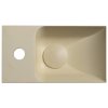 PICCOLINO betonové umývátko 30,8x17cm, baterie vlevo, žlutá