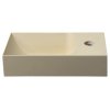 PICCOLINO betonové umývátko 30,8x17cm, baterie vpravo, žlutá