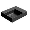 KUBE X keramické umyvadlo 60x47cm, s odkládací plochou vpravo, bez otvoru, černá mat  + slevový kód