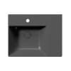 KUBE X keramické umyvadlo 60x47cm, s odkládací plochou vpravo, černá mat  + slevový kód