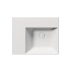 KUBE X keramické umyvadlo 60x47cm, s odkládací plochou vlevo, bez otvoru, bílá mat  + slevový kód