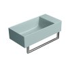 KUBE X keramické umývátko 50x25cm, bez otvoru, pravé/levé, ghiaccio mat