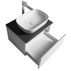 ALTAIR skříňka s deskou 58 cm, bílá/antracit břidlice