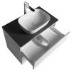 ALTAIR skříňka s deskou 78,5 cm, bílá/antracit břidlice