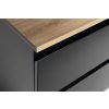 ALTAIR skříňka s deskou 68 cm, černá mat/dub emporio