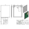 Zrcadlo s LED osvětlením BLANICE, 60 cm, 4.5 cm, 80 cm