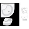 Sprchový kout TOLEDO PLUS, 90 cm, 90 cm, 188 cm, Univerzální Levé / Pravé, Čiré bezpečnostní sklo - 5 / 6 mm, Chrom/Leštěný hliník (ALU)  DOPRAVA ZDARMA