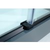 Sprchové dveře BELVER BLACK, 100 cm, Univerzální Levé / Pravé, Čiré bezpečnostní sklo - 8 mm, Černá  DOPRAVA ZDARMA