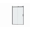 Sprchové dveře BELVER BLACK, 100 cm, Univerzální Levé / Pravé, Čiré bezpečnostní sklo - 8 mm, Černá  DOPRAVA ZDARMA