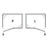 Obdélníkový sprchový kout VIVA 195O, 120 cm, 80 cm, Pravé (DX)  DOPRAVA ZDARMA