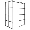 Walk-in sprchová zástěna EXCEA, 100 cm, 80 cm, 190 cm, Univerzální Levé / Pravé, Čiré bezpečnostní sklo - 8 mm, Černá  DOPRAVA ZDARMA