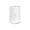 Čtvrtkruhový sprchový kout MODERN 185, 90 cm, 90 cm, 185 cm, Univerzální Levé / Pravé, Fume bezpečnostní sklo - 6 mm, Chrom/Leštěný hliník (ALU)  DOPRAVA ZDARMA