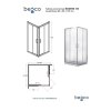 Čtvercový sprchový kout MODERN 185, 80 cm, 80 cm, 185 cm, Univerzální Levé / Pravé, Fume bezpečnostní sklo - 6 mm, Chrom/Leštěný hliník (ALU)  DOPRAVA ZDARMA