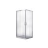 Čtvercový sprchový kout MODERN 185, 80 cm, 80 cm, 185 cm, Univerzální Levé / Pravé, Frost bezpečnostní sklo - 6 mm, Chrom/Leštěný hliník (ALU)  DOPRAVA ZDARMA
