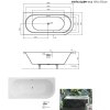 Asymetrická vana AVITA SLIM+, S nožičkami, 170 × 75 cm, Levé  DOPRAVA ZDARMA