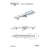 Odtokový žlab VIRGO WHITE, 70 cm